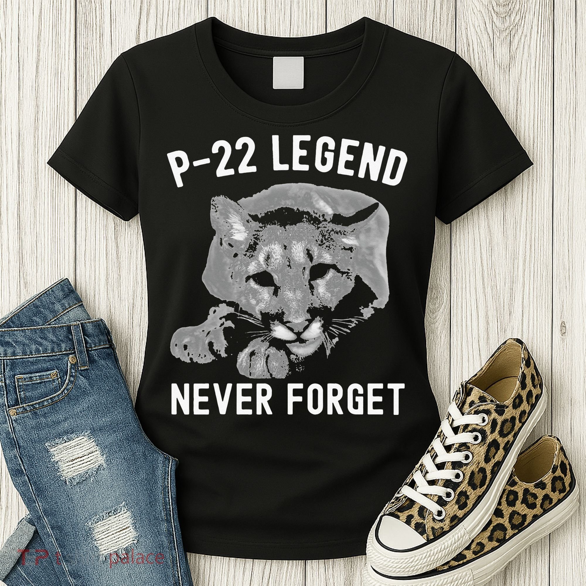 P-22 Mountain Lion Never Forget P-22 Exotic Animals Women's T-Shirt