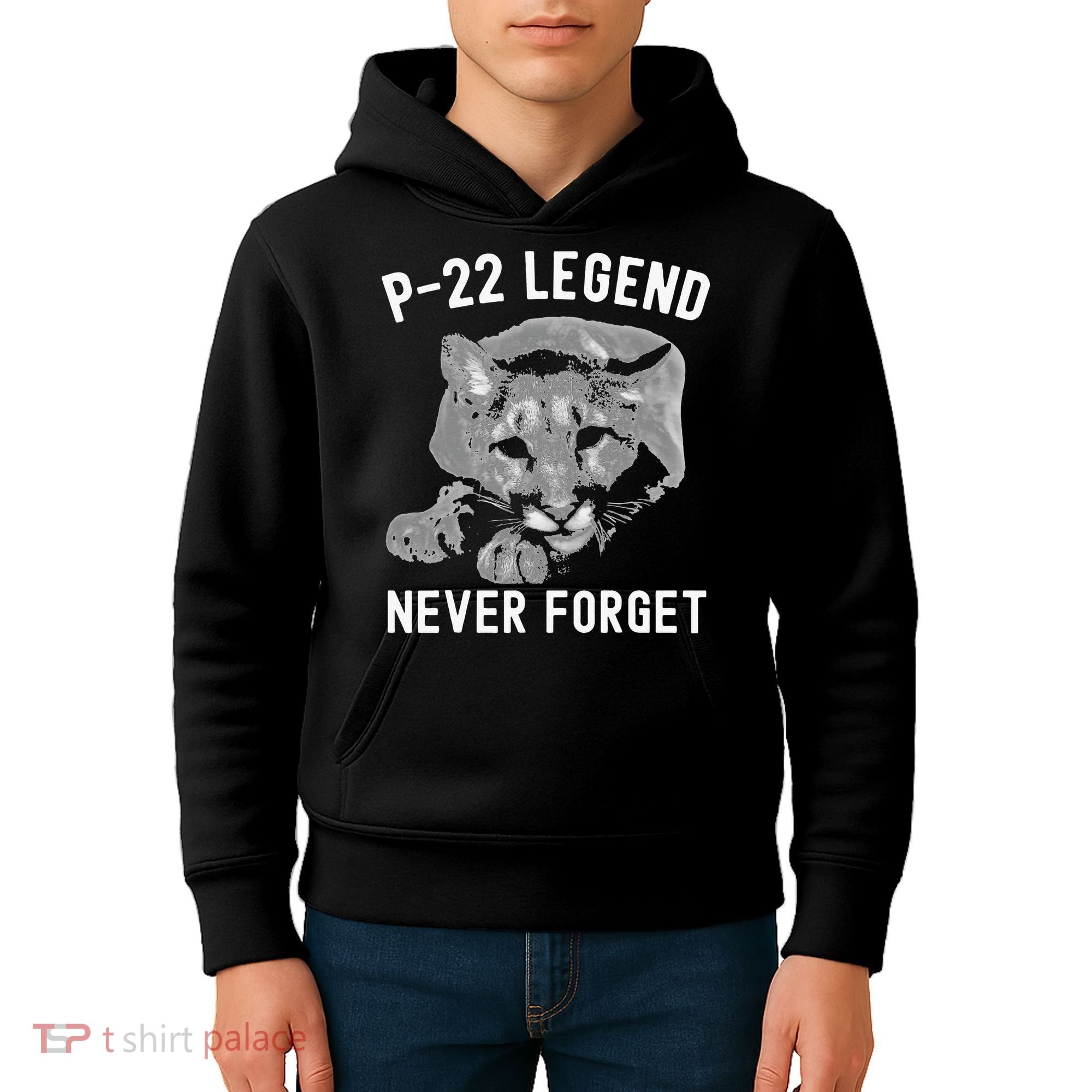P-22 Mountain Lion Never Forget P-22 Exotic Animals Kids Hoodie