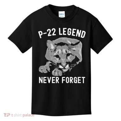 P-22 Mountain Lion Never Forget P-22 Exotic Animals Kids T-Shirt