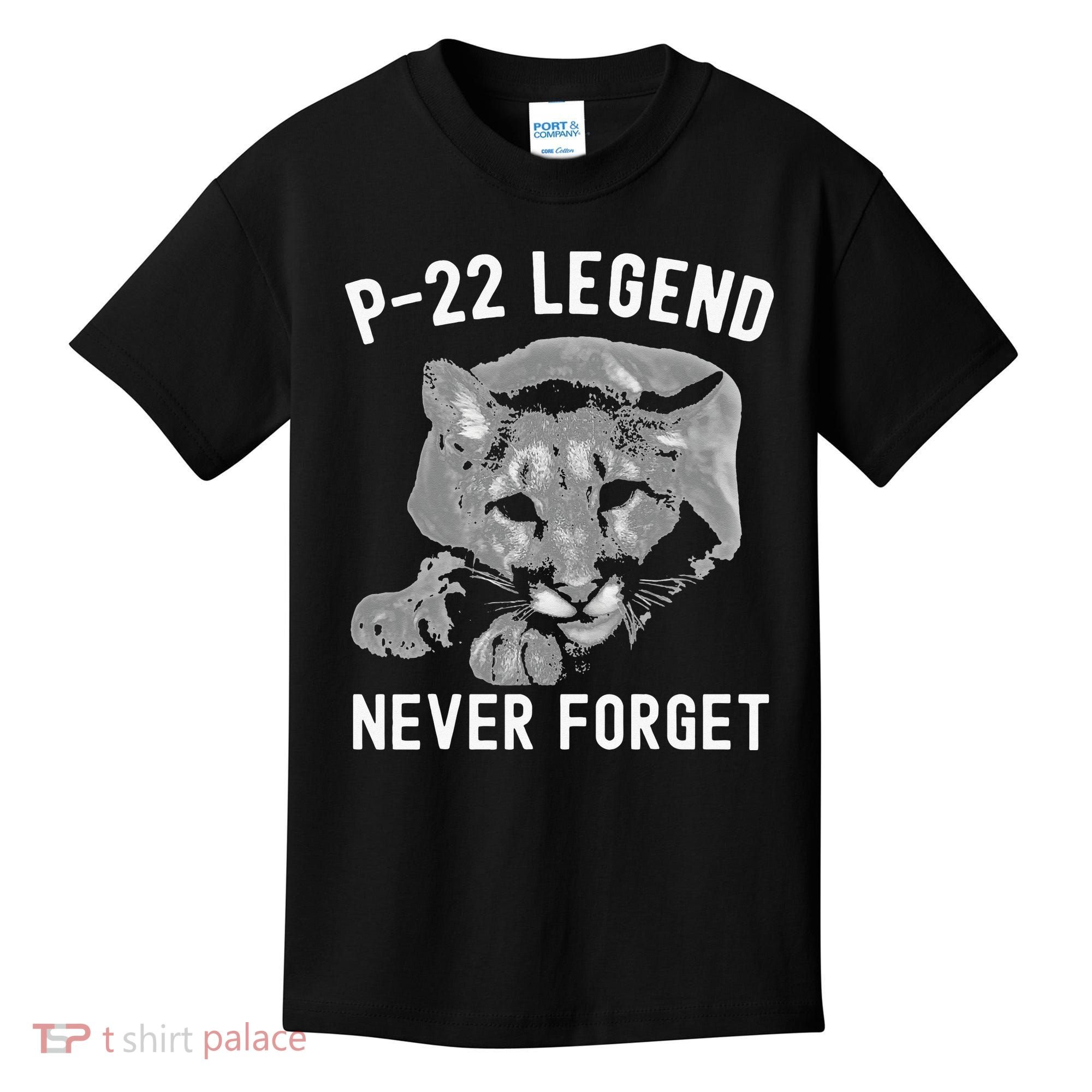 P-22 Mountain Lion Never Forget P-22 Exotic Animals Kids T-Shirt