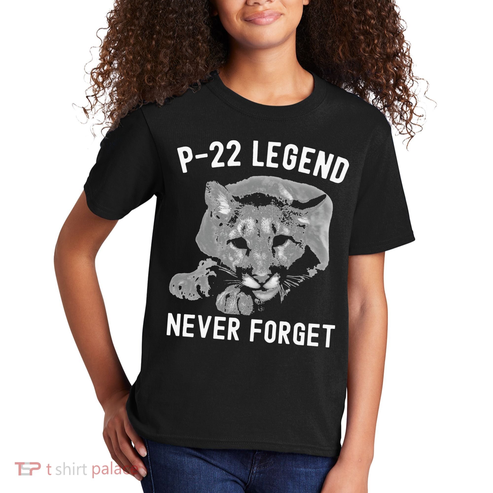 P-22 Mountain Lion Never Forget P-22 Exotic Animals Kids T-Shirt