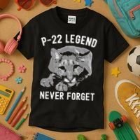 P-22 Mountain Lion Never Forget P-22 Exotic Animals Kids T-Shirt thumb 3
