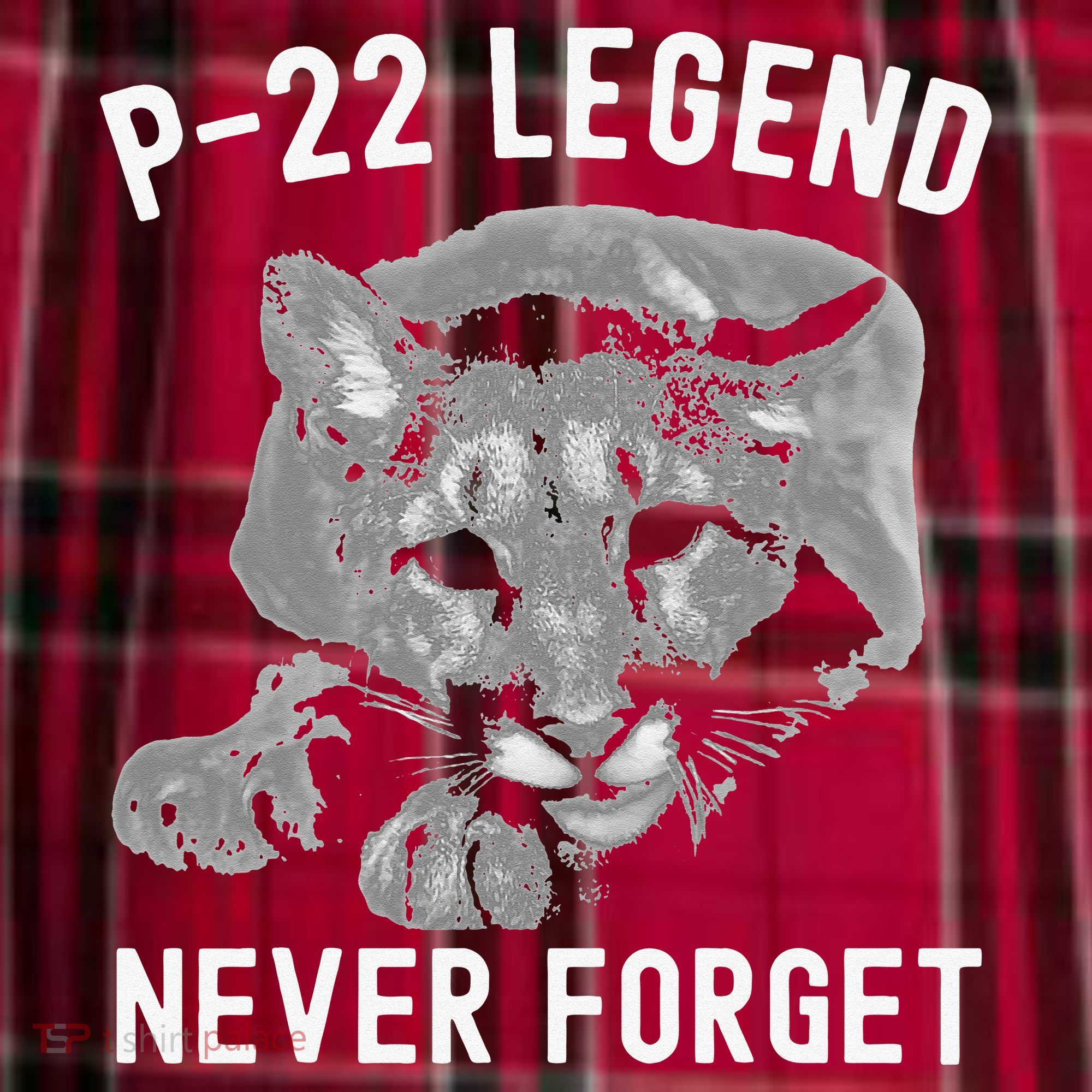 P-22 Mountain Lion Never Forget P-22 Exotic Animals Women's Flannel Plaid Pajama Pants
