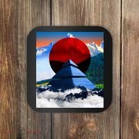 Pyramid Mountain Landscape Art Coaster thumb 0