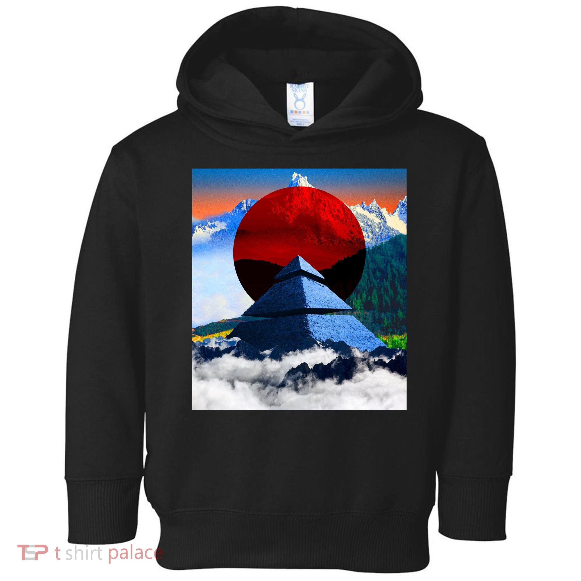 Pyramid Mountain Landscape Art Toddler Hoodie