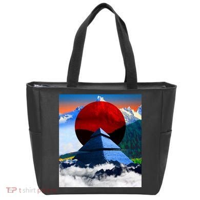 Pyramid Mountain Landscape Art Tote Bag