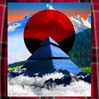 Pyramid Mountain Landscape Art Women's Flannel Plaid Pajama Pants thumb 2