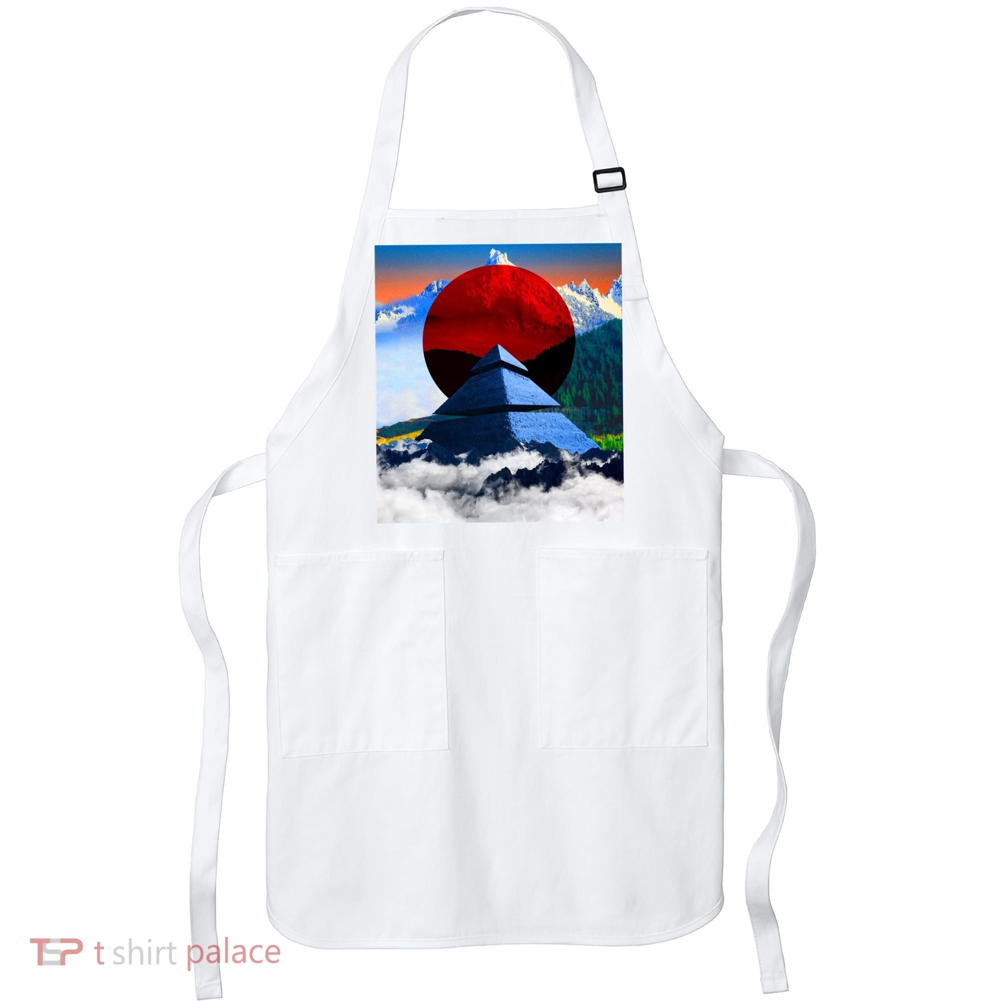 Pyramid Mountain Landscape Art Apron