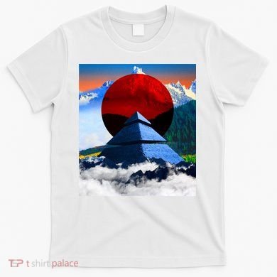 Pyramid Mountain Landscape Art T-Shirt