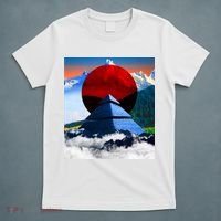Pyramid Mountain Landscape Art T-Shirt thumb 5