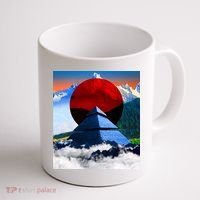 Pyramid Mountain Landscape Art Coffee Mug thumb 1