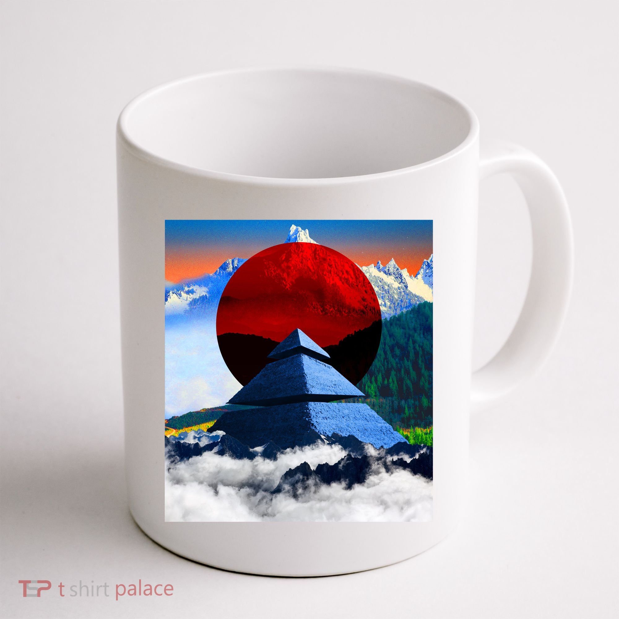 Pyramid Mountain Landscape Art Coffee Mug