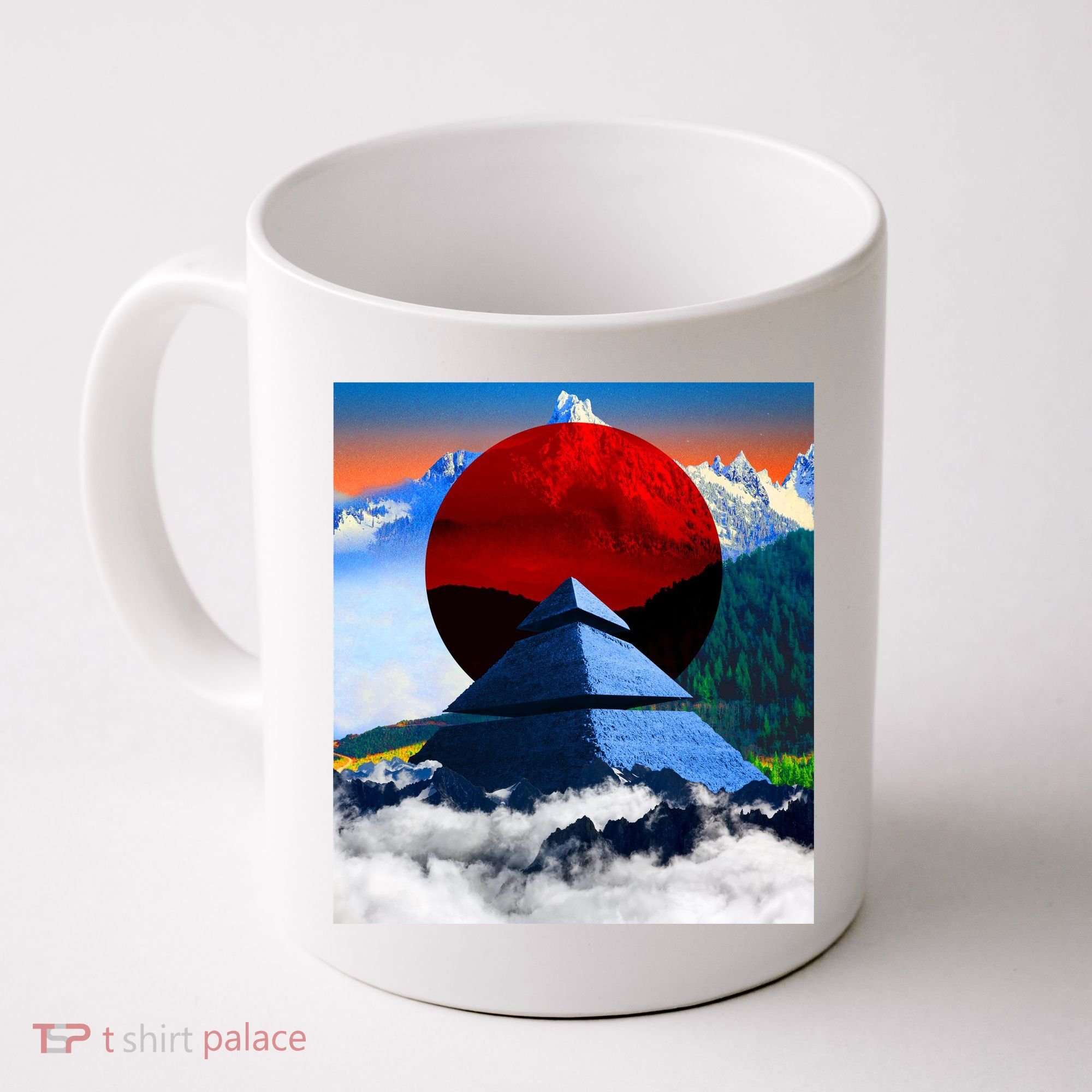 Pyramid Mountain Landscape Art Coffee Mug