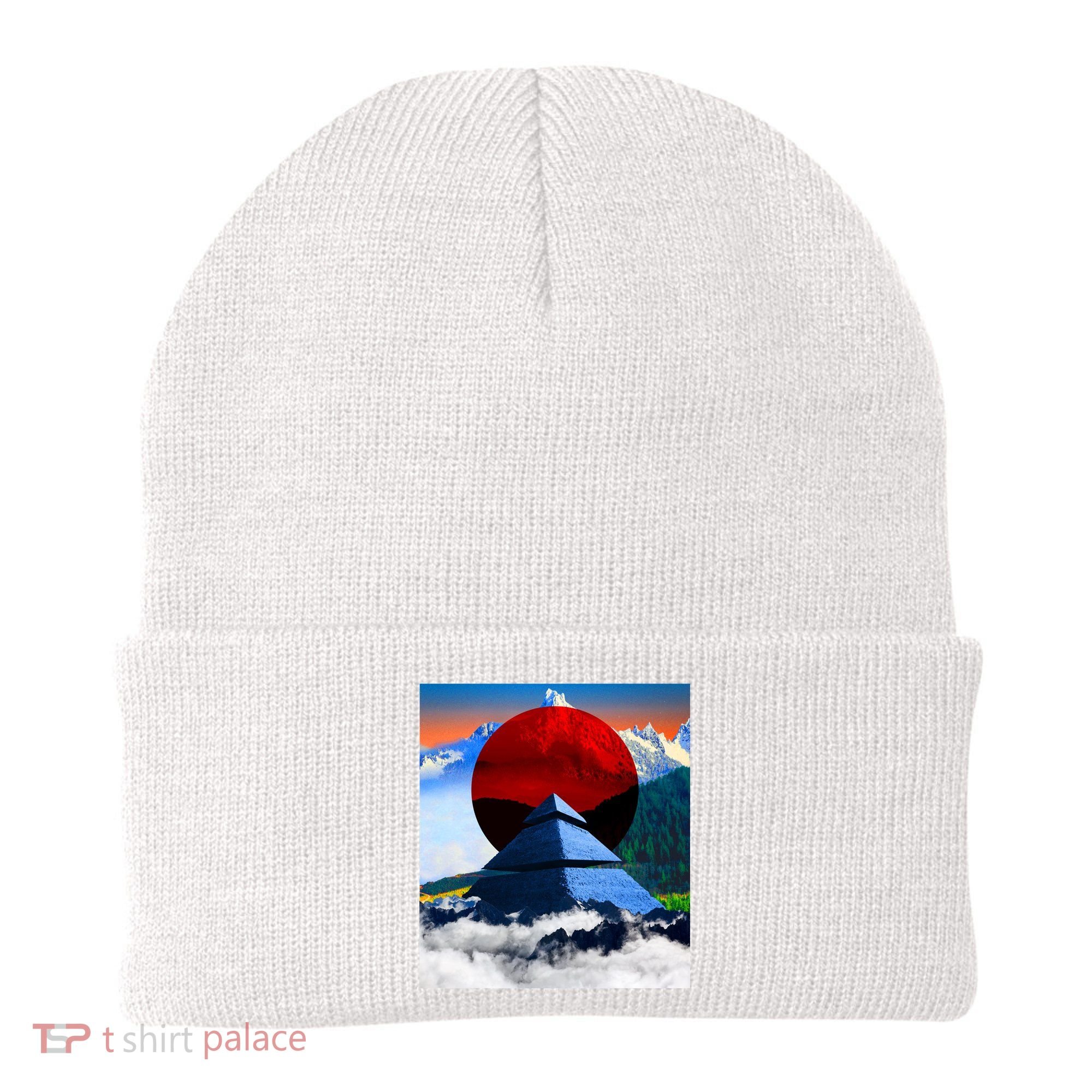 Pyramid Mountain Landscape Art Beanie