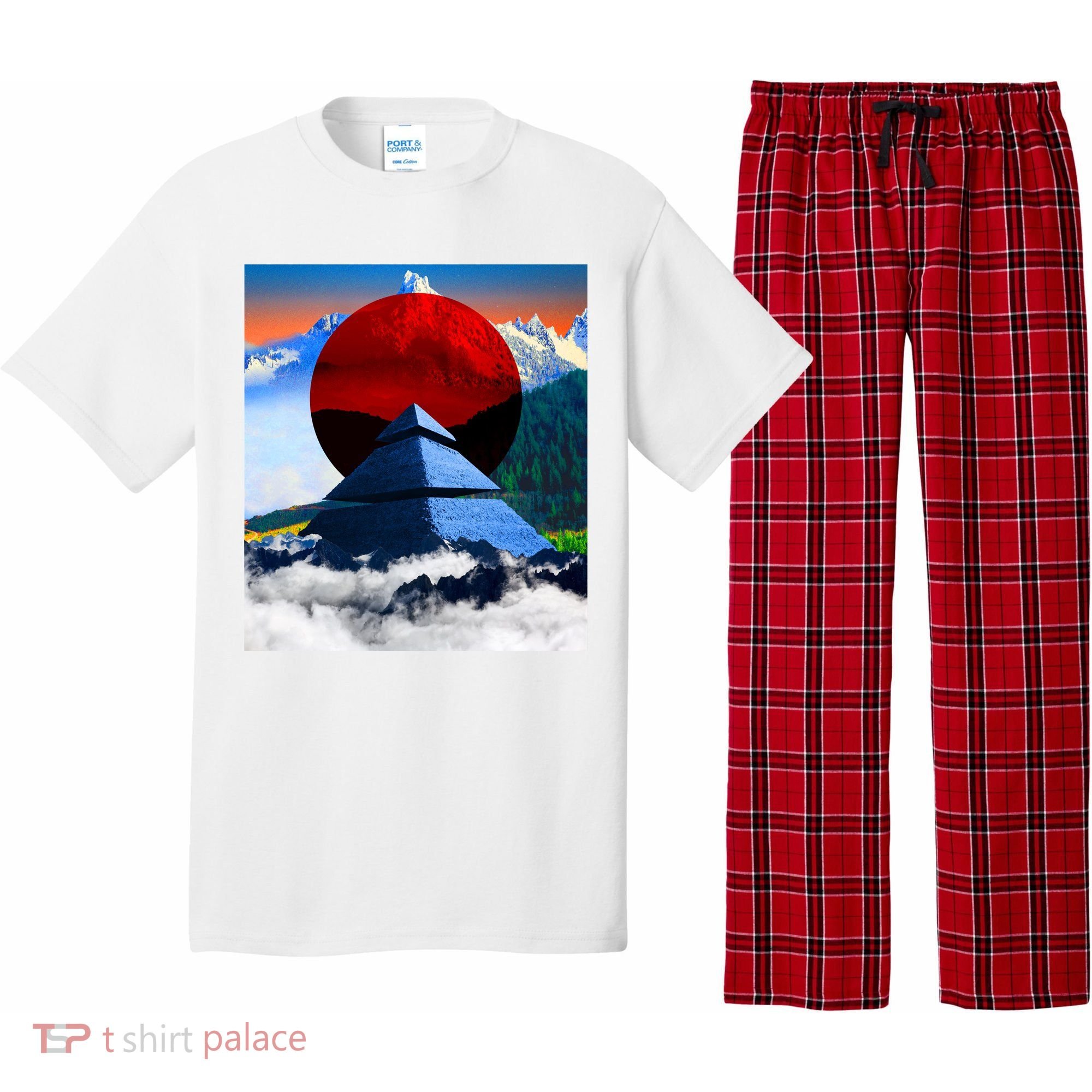 Pyramid Mountain Landscape Art Pajama Set