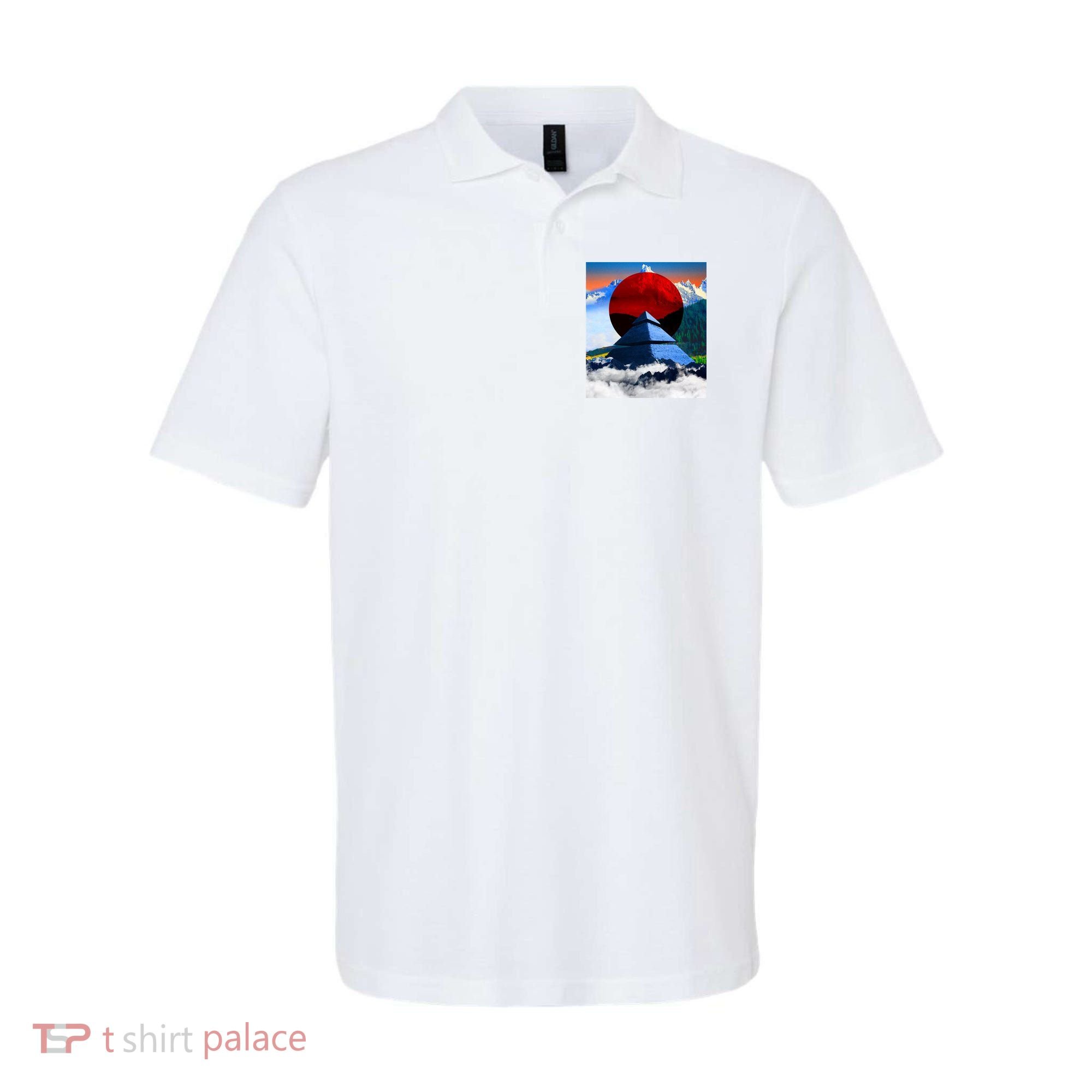 Pyramid Mountain Landscape Art Polo