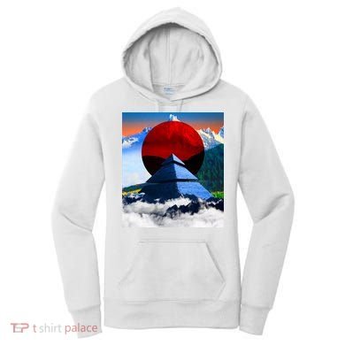 Pyramid Mountain Landscape Art Women's Hoodie