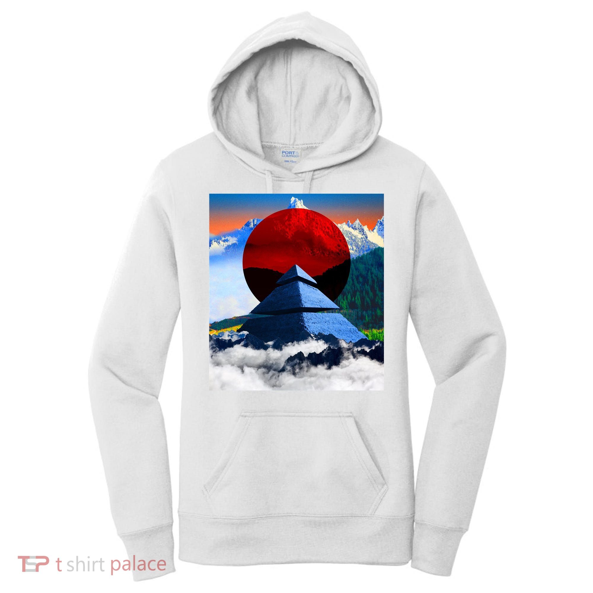Pyramid Mountain Landscape Art Women's Hoodie