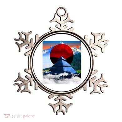Pyramid Mountain Landscape Art Ornament