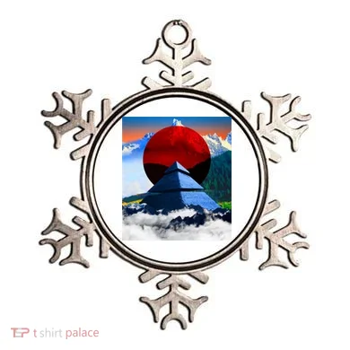 Pyramid Mountain Landscape Art Ornament