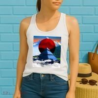 Pyramid Mountain Landscape Art Women's Tank Top thumb 2