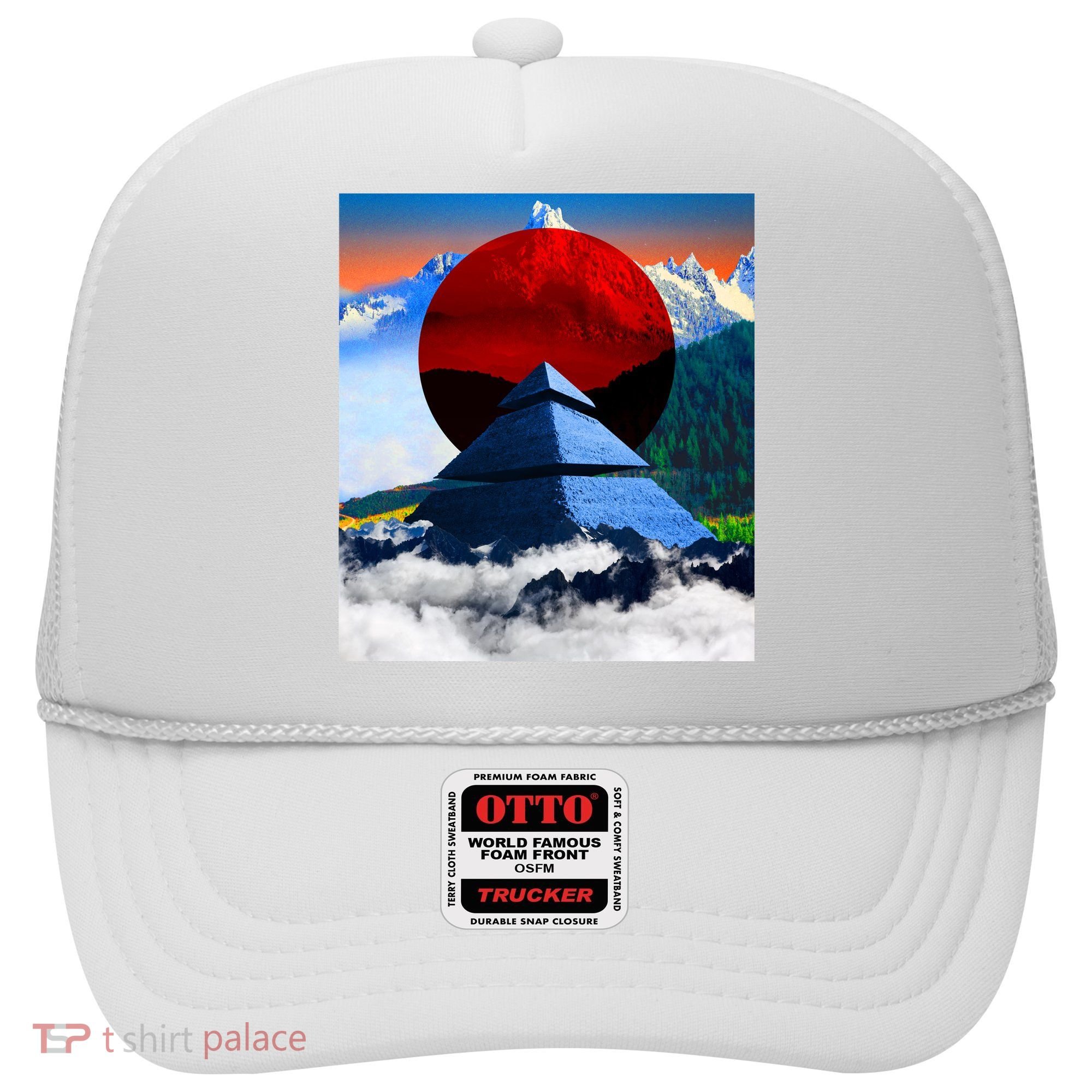 Pyramid Mountain Landscape Art Hat