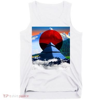 Pyramid Mountain Landscape Art Tank Top