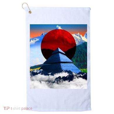 Pyramid Mountain Landscape Art Golf Towel