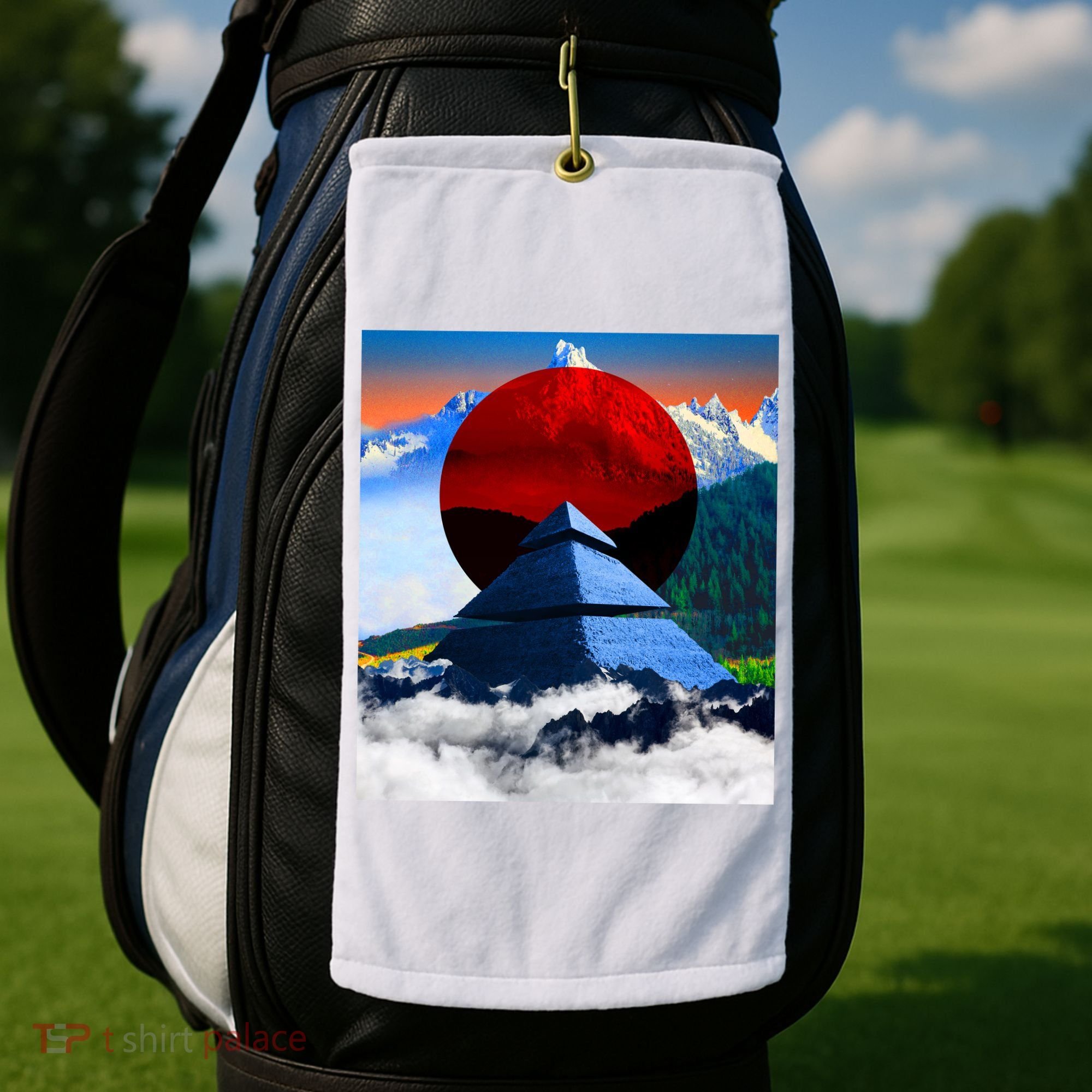 Pyramid Mountain Landscape Art Golf Towel