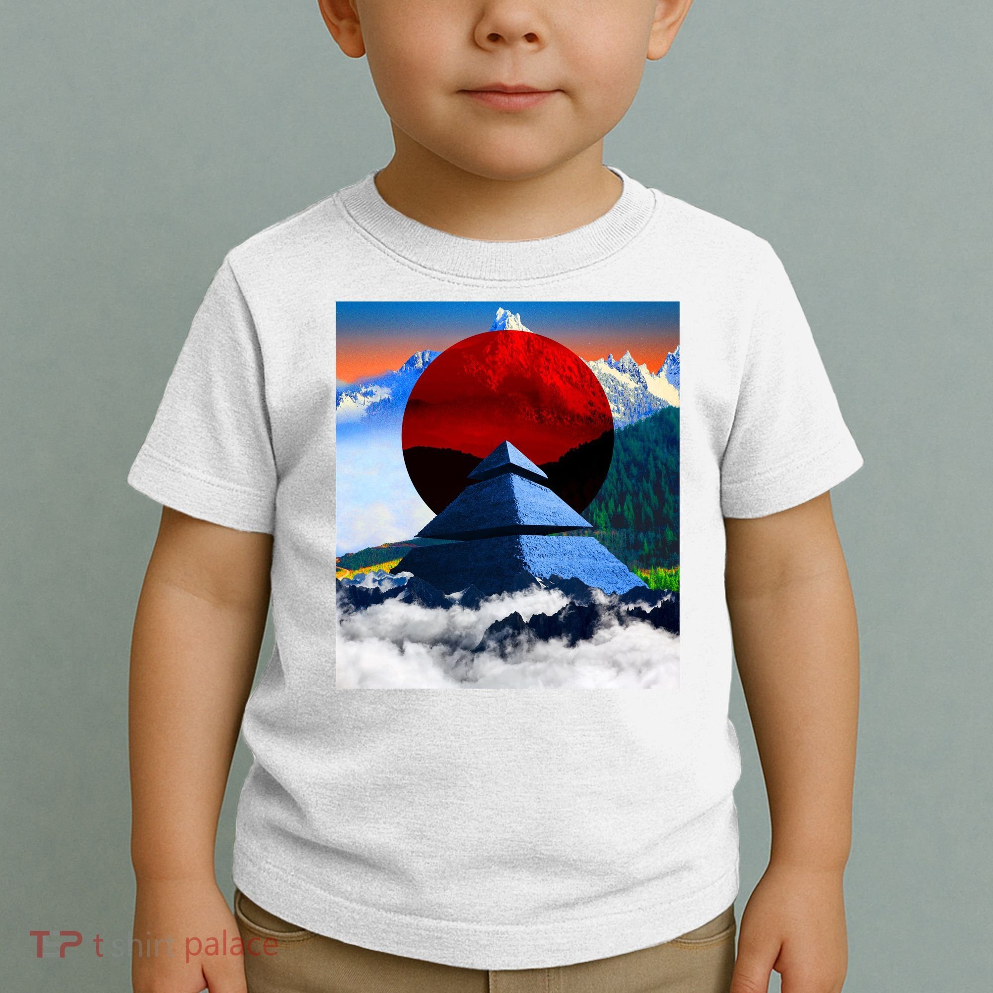 Pyramid Mountain Landscape Art Toddler T-Shirt