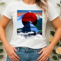 Pyramid Mountain Landscape Art Women's T-Shirt thumb 2