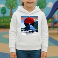 Pyramid Mountain Landscape Art Kids Hoodie thumb 3