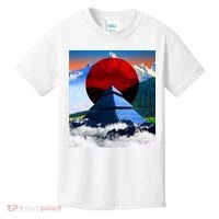 Pyramid Mountain Landscape Art Kids T-Shirt thumb 0