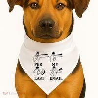 Per My Last Email Funny USA-Made Doggie Bandana thumb 1