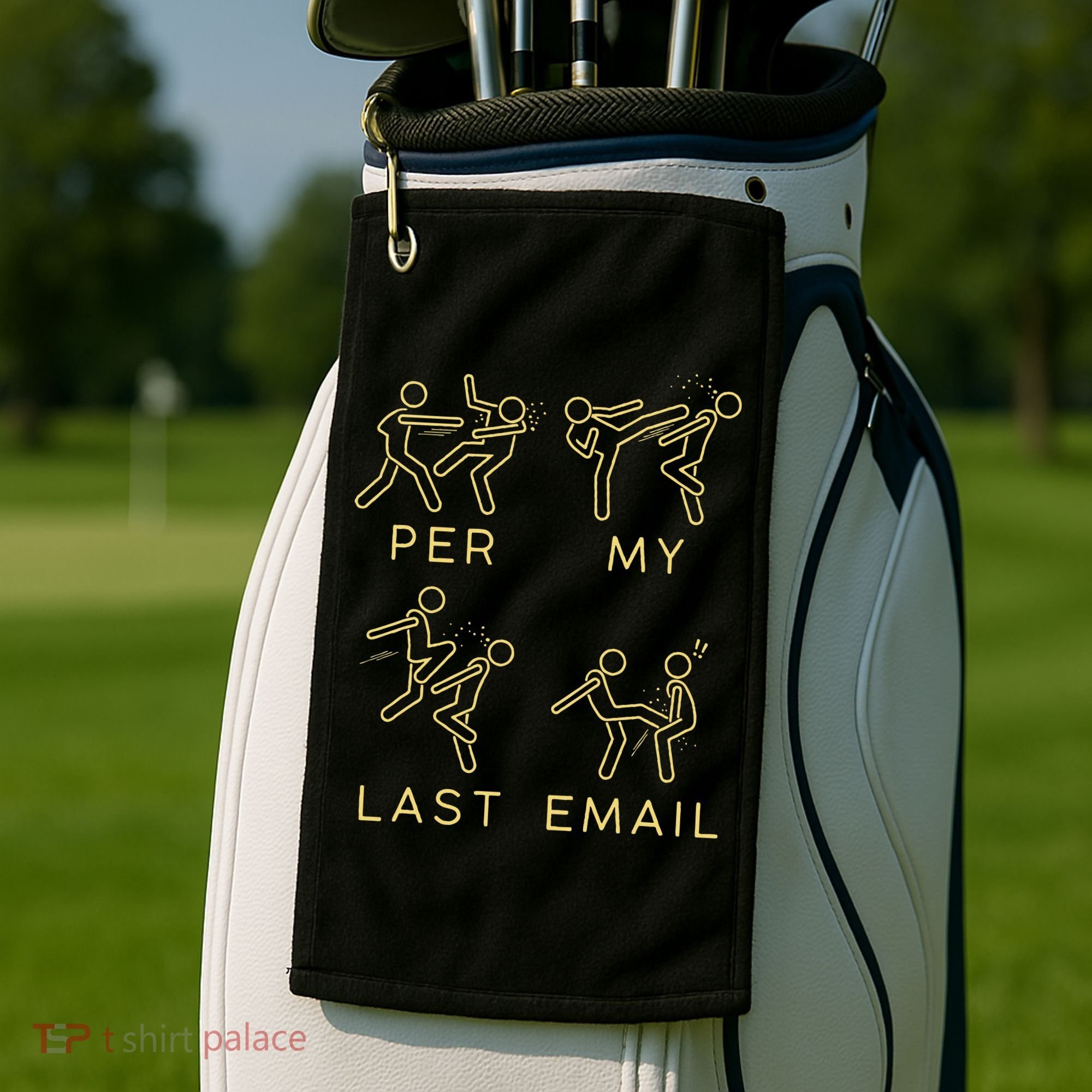 Per My Last Email Boxing Meme Golf Towel