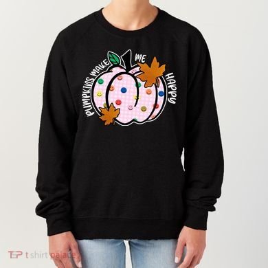 Pumpkins Make Me Happy Cute Fall Autumn Women's Sweatshirt