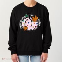 Pumpkins Make Me Happy Cute Fall Autumn Women's Sweatshirt thumb 0