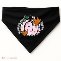 Pumpkins Make Me Happy Cute Fall Autumn USA-Made Doggie Bandana thumb 0