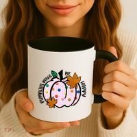 Pumpkins Make Me Happy Cute Fall Autumn Coffee Mug thumb 3