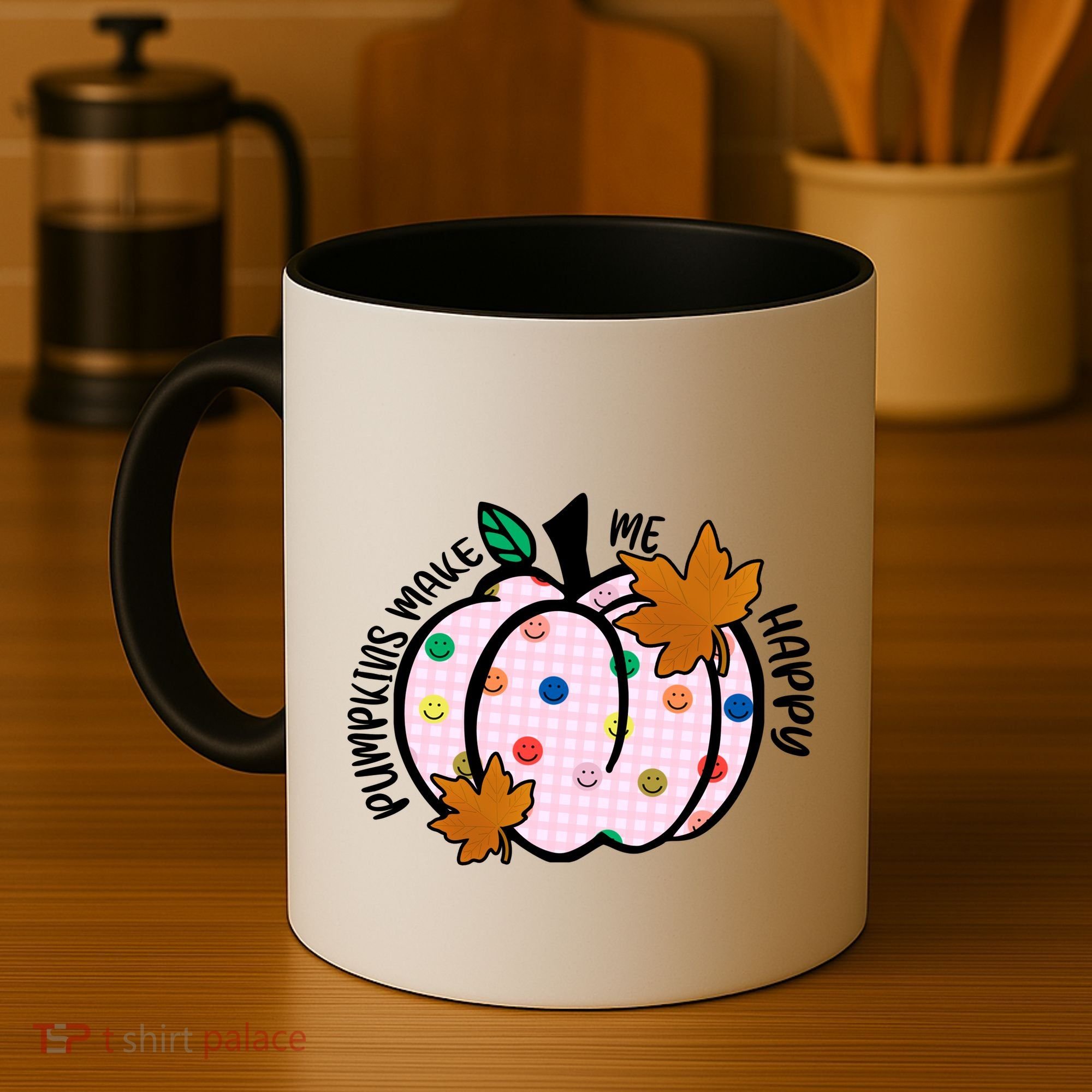 Pumpkins Make Me Happy Cute Fall Autumn Coffee Mug