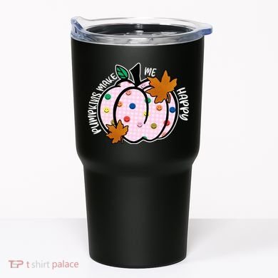 Pumpkins Make Me Happy Cute Fall Autumn Tumbler