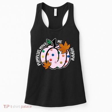 Pumpkins Make Me Happy Cute Fall Autumn Women's Tank Top