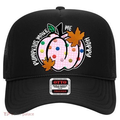 Pumpkins Make Me Happy Cute Fall Autumn Hat