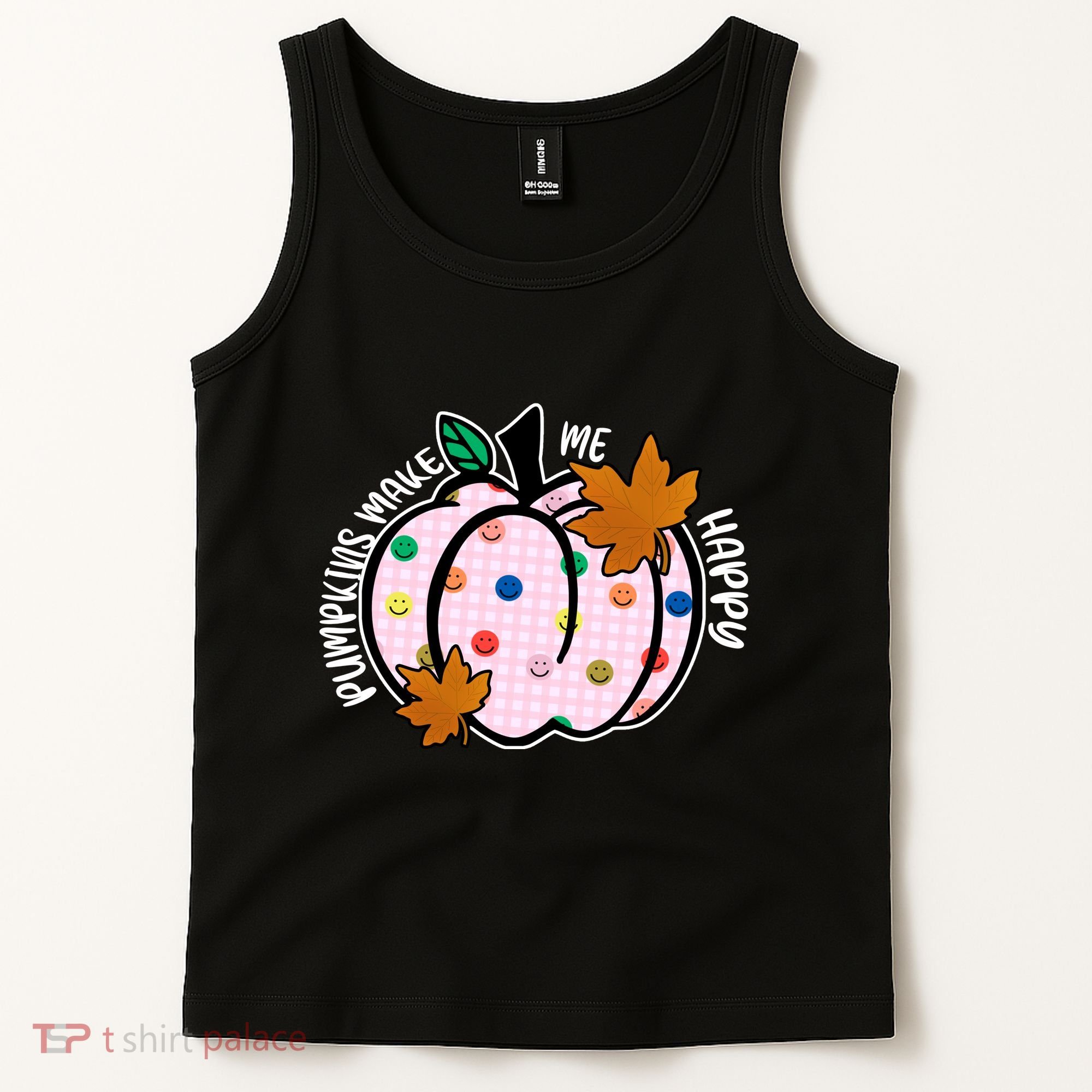 Pumpkins Make Me Happy Cute Fall Autumn Tank Top
