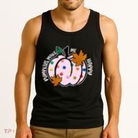 Pumpkins Make Me Happy Cute Fall Autumn Tank Top thumb 3