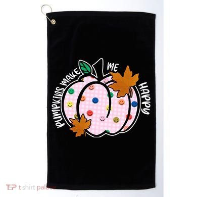 Pumpkins Make Me Happy Cute Fall Autumn Golf Towel