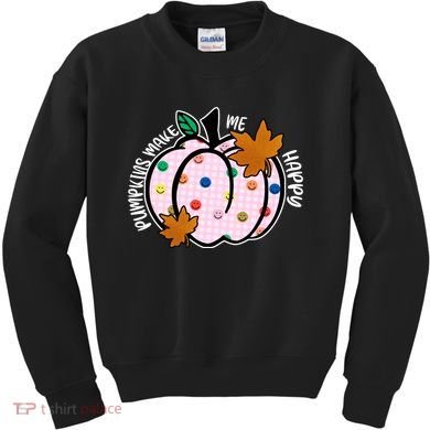 Pumpkins Make Me Happy Cute Fall Autumn Kids Sweatshirt