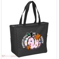 Pumpkins Make Me Happy Cute Fall Autumn Tote Bag thumb 2