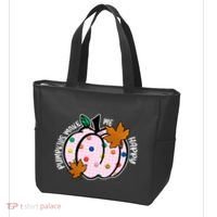 Pumpkins Make Me Happy Cute Fall Autumn Tote Bag thumb 3