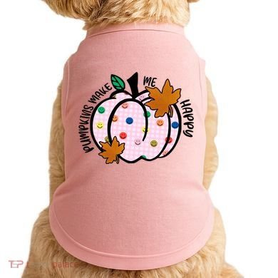 Pumpkins Make Me Happy Cute Fall Autumn Doggie Tank